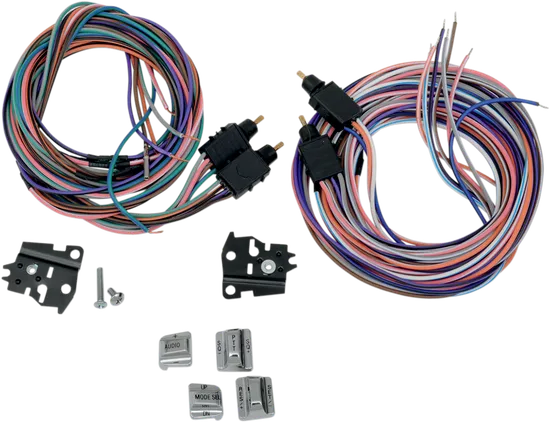 DS Chrome Handlebar Radio Cruise Switch Kit Wire Leads
