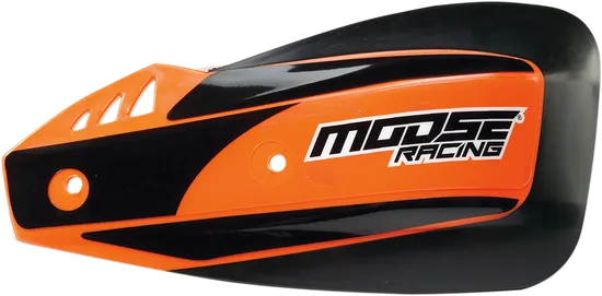 Moose Black Orange Podium Handguard Gauntlet Shield Set