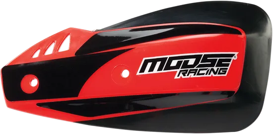 Moose Black Red Podium Handguard Gauntlet Shield Set