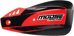 Moose Black Red Podium Handguard Gauntlet Shield Set