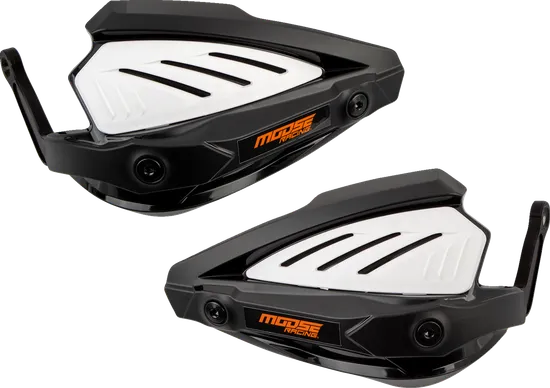 Moose Racing White Black 78in Voyager Handguard Pair