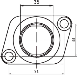 Drag Specialties Carb Intake Mounting Flange
