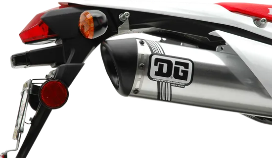 DG V2 Slip On Exhaust Muffler Pipe SS Al w Spark Arrestor