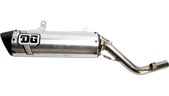 DG V2 Slip On Exhaust Muffler Pipe SS Al w Spark Arrestor