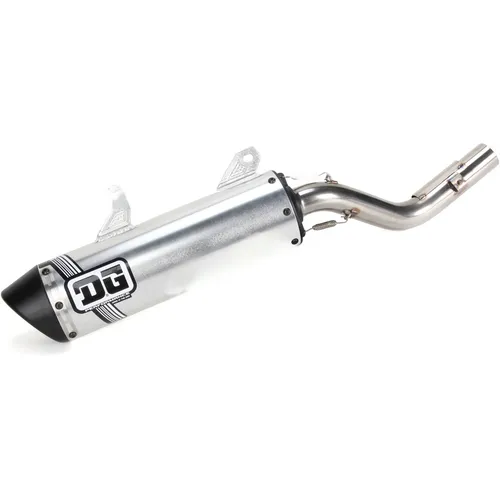 DG V2 Slip On Exhaust Muffler Pipe SS Al w Spark Arrestor
