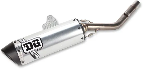 DG V2 Slip On Exhaust Muffler Pipe SS Al w Spark Arrestor