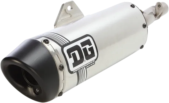 DG V2 Slip On Exhaust Muffler Pipe SS Al w Spark Arrestor