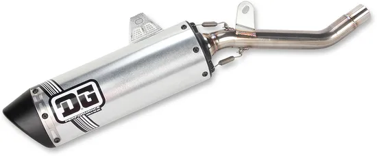 DG V2 Slip On Exhaust Muffler Pipe SS Al w Spark Arrestor