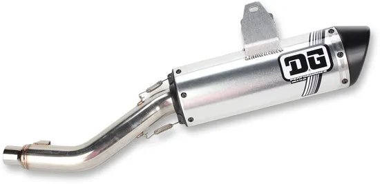 DG V2 Slip On Exhaust Muffler Pipe SS Al w Spark Arrestor