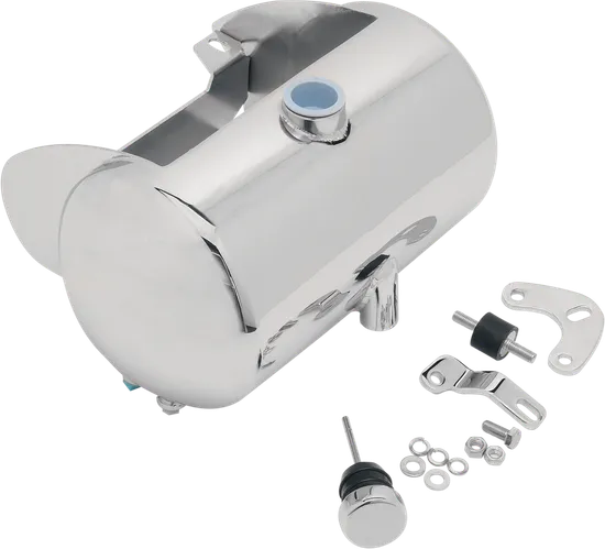 DS Chromed Steel Domed Center Fill Oil Tank 3.1L