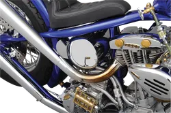 DS Chromed Steel Domed Center Fill Oil Tank 3.1L