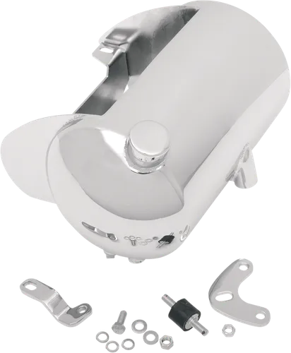 DS Chromed Steel Domed Side Fill 3.3 QT Oil Tank