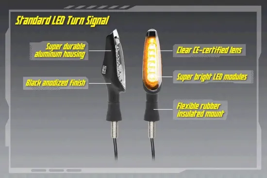 Yosh LED Rear Turn Signal Kit With Clear Lens