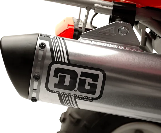 DG V2 Slip On Exhaust Muffler Pipe SS Al w Spark Arrestor