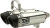 DG V2 Slip On Dual Exhaust Muffler Pipe SS Al with Spark Arrestor