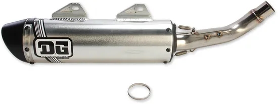 DG V2 Slip On Exhaust Muffler Pipe SS Al w Spark Arrestor