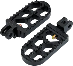 Joker Adjustable Serrated Driver Footpegs Pair Long Black