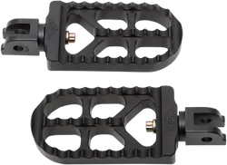 Adjustable Serrated Driver Footpegs Pair Long Black