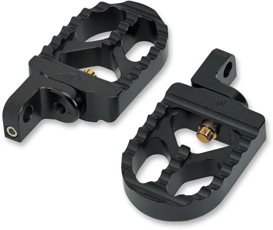 Joker Adjustable Serrated Driver Footpegs Pair Short Black