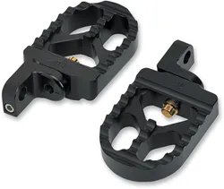 Joker Adjustable Serrated Driver Footpegs Pair Short Black