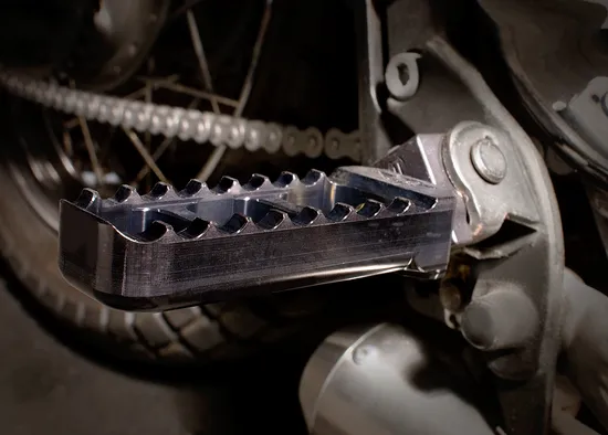 Joker Adjustable Serrated Driver Footpegs Pair Narrow Black