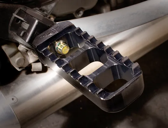 Joker Adjustable Serrated Driver Footpegs Pair Narrow Black