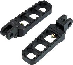 Joker Adjustable Serrated Driver Footpegs Pair Narrow Black