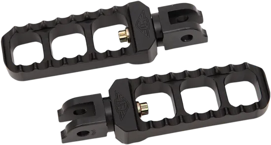 Joker Adjustable Serrated Driver Footpegs Pair Narrow Black