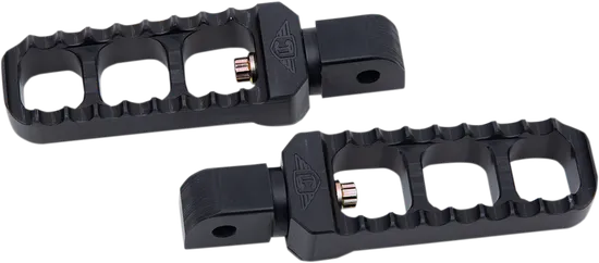 Adjustable Serrated Passenger Footpegs Pair Narrow Black