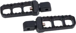 Adjustable Serrated Passenger Footpegs Pair Narrow Black