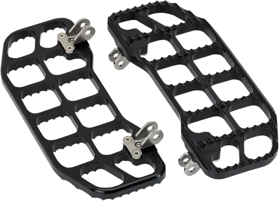 Joker Adjustable Serrated Driver Floorboards Floor Boards Pair Black