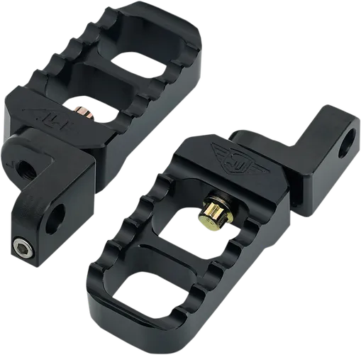 Joker Adj Serrated Driver Footpegs Pair Stubby Black
