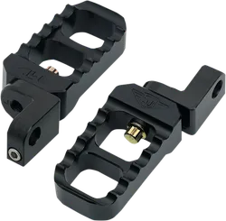 Joker Adj Serrated Driver Footpegs Pair Stubby Black