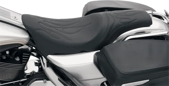 DS Black Leather Vinyl Flame Stitch Predator Seat