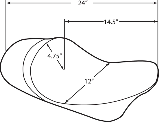 DS Black Vinyl Leather EZ Mount Forward Low Profile Solo Seat