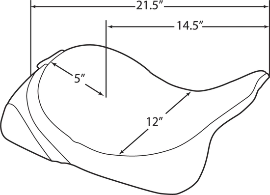 DS Black Leather Vinyl Mild Stitch Solo Seat