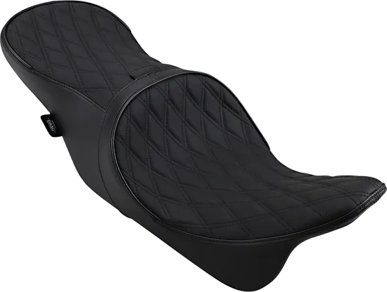 DS Black Leather Diamond Stitch Low Profile Forward 2 Up Seat