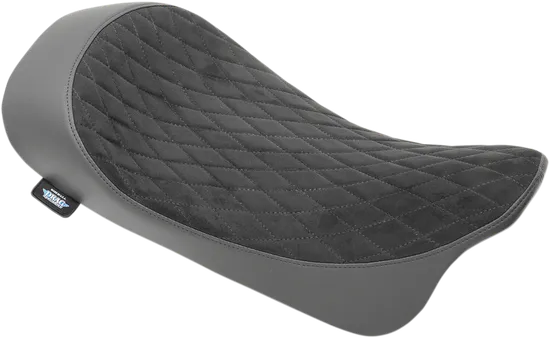 DS Black Leather Vinyl Diamond Stitch EZ Mount Low Profile Solo Seat