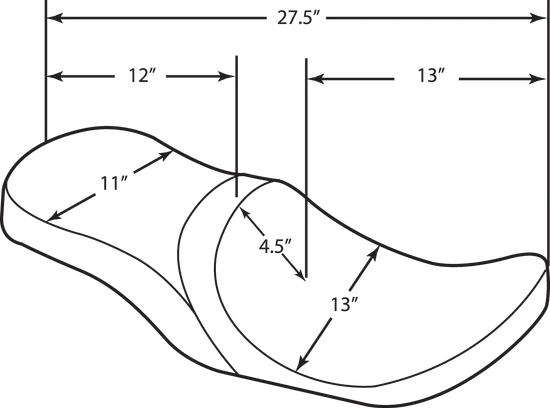 DS Mild Stitched Low Profile 2up Seat 6G Yaffe Tank