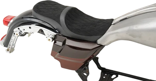 DS Faux Suede Diamond Stitch Low Profile 2 Up Seat 6 Gal