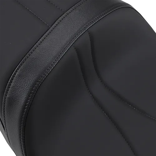 DS Black Leather Mild Stitched Low Profile 2 Up Seat Yaffe Tank