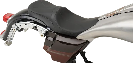 DS Black Leather Mild Stitched Low Profile 2 Up Seat Yaffe Tank