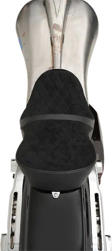 DS Faux Suede Diamond Stitch Low Profile 2 Up Seat Yaffe