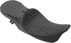 DS Black Leather Diamond Stitched Low Profile 2 Up Seat