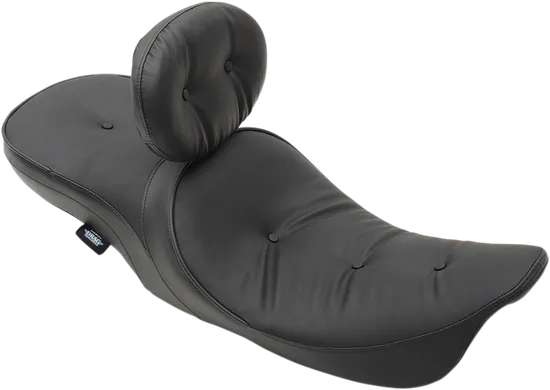 DS Black Vinyl Pillow Low Profile 2 Up Seat