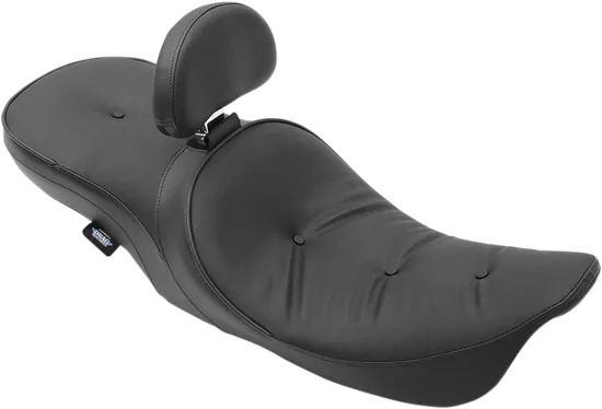 DS Black Vinyl Pillow Low Profile 2 Up Seat