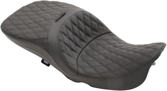 DS Black Leather Diamond Stitched 2 Up Touring Seat