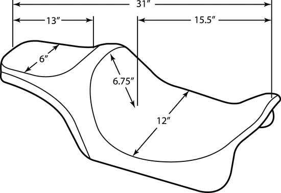 DS Red Vinyl Smooth Predator III 2 Up Seat