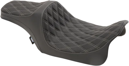 DS Black Vinyl Silver Double Diamond Predator III 2 Up Seat