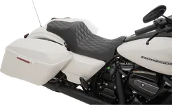 DS Black Vinyl Silver Double Diamond Predator III 2 Up Seat